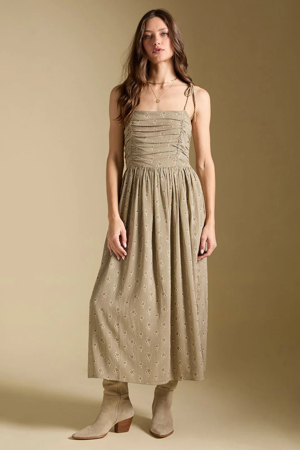 Calystah Dress-Olive