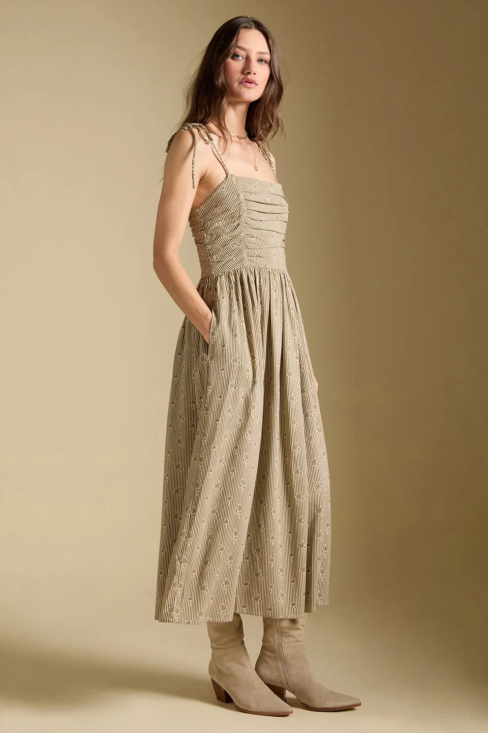 Calystah Dress-Olive