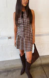 Meester Mini Dress-Plaid