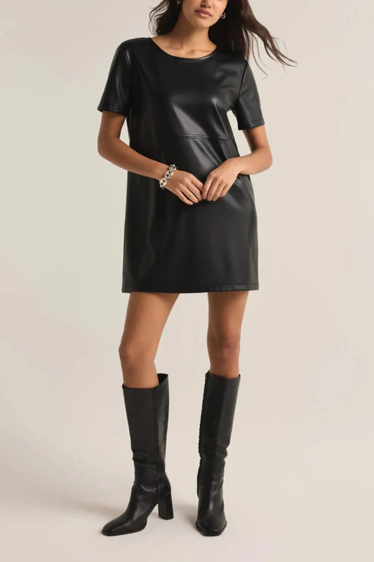 London Faux Leather Dress