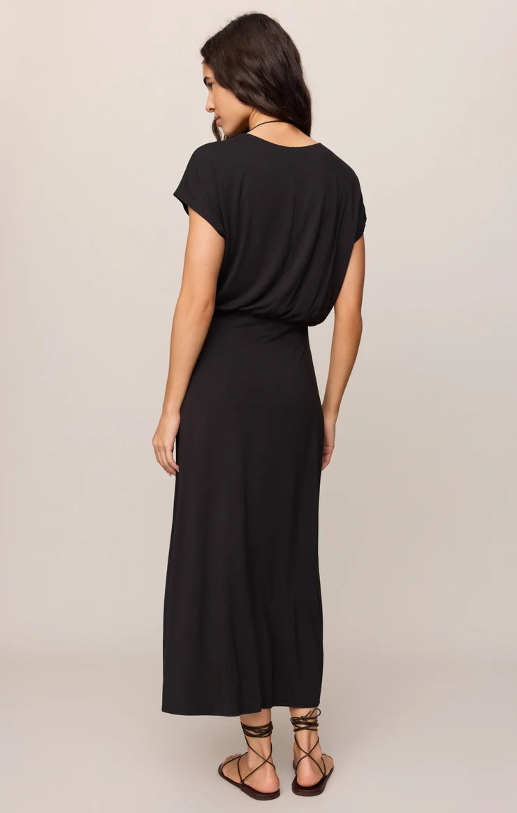 Anika Midi Dress-BLK