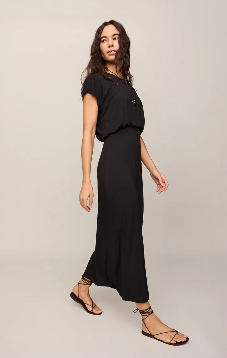 Anika Midi Dress-BLK