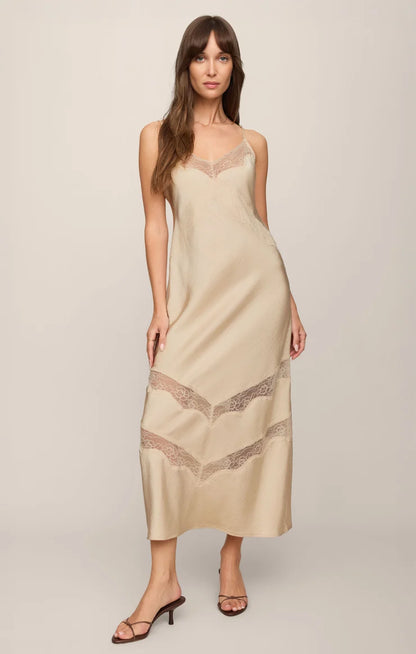 Bruna Lace Midi Dress-CHK