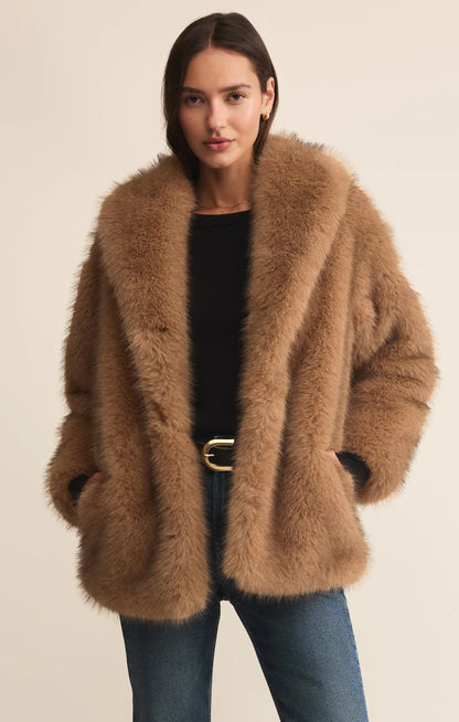 Logan Faux Fur Coat-MIK
