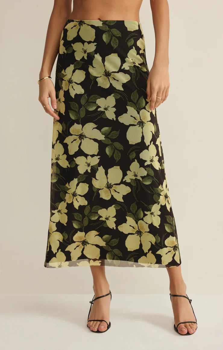 Edna Ren Floral Mesh Skirt