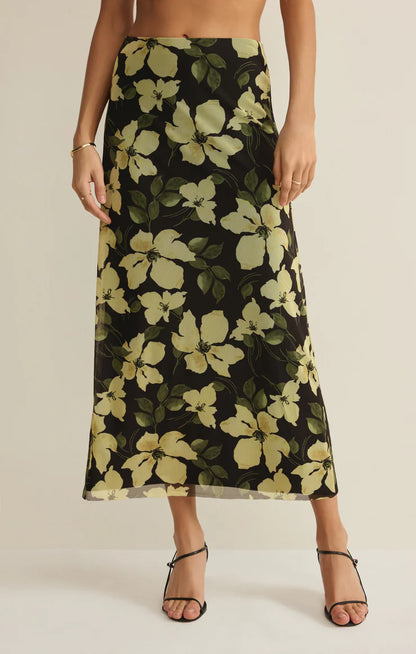 Edna Ren Floral Mesh Skirt