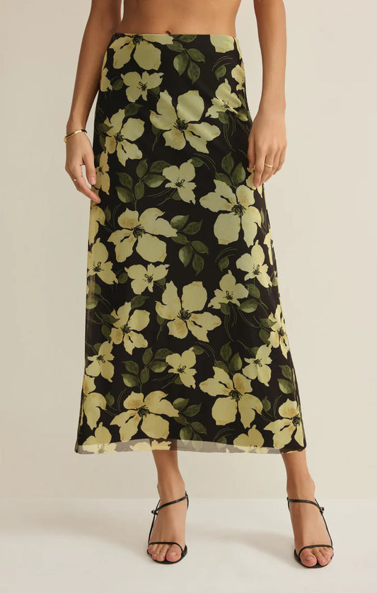 Edna Ren Floral Mesh Skirt