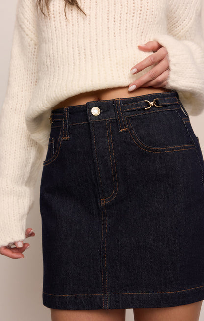 Denim Mini Skirt-MDA