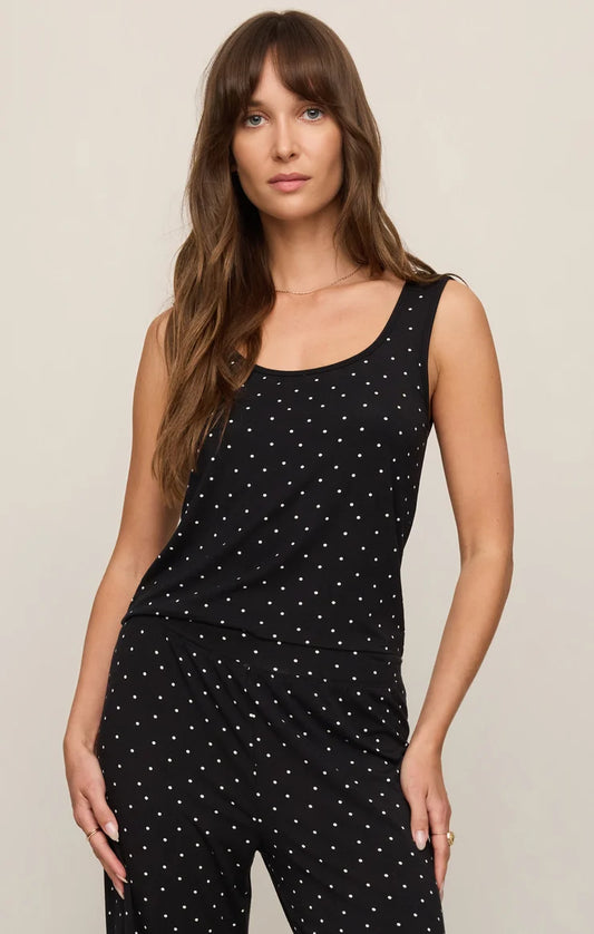 Luxe Dot Tank-Blk