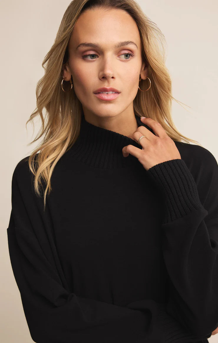 Sable Mock Neck Sweatshirt