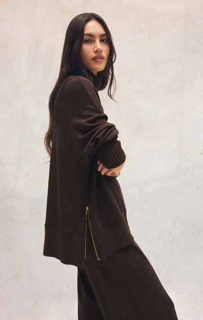 Sable Mock Neck Sweatshirt