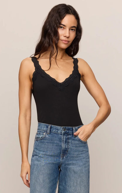 Eve Lace Tank-BLK
