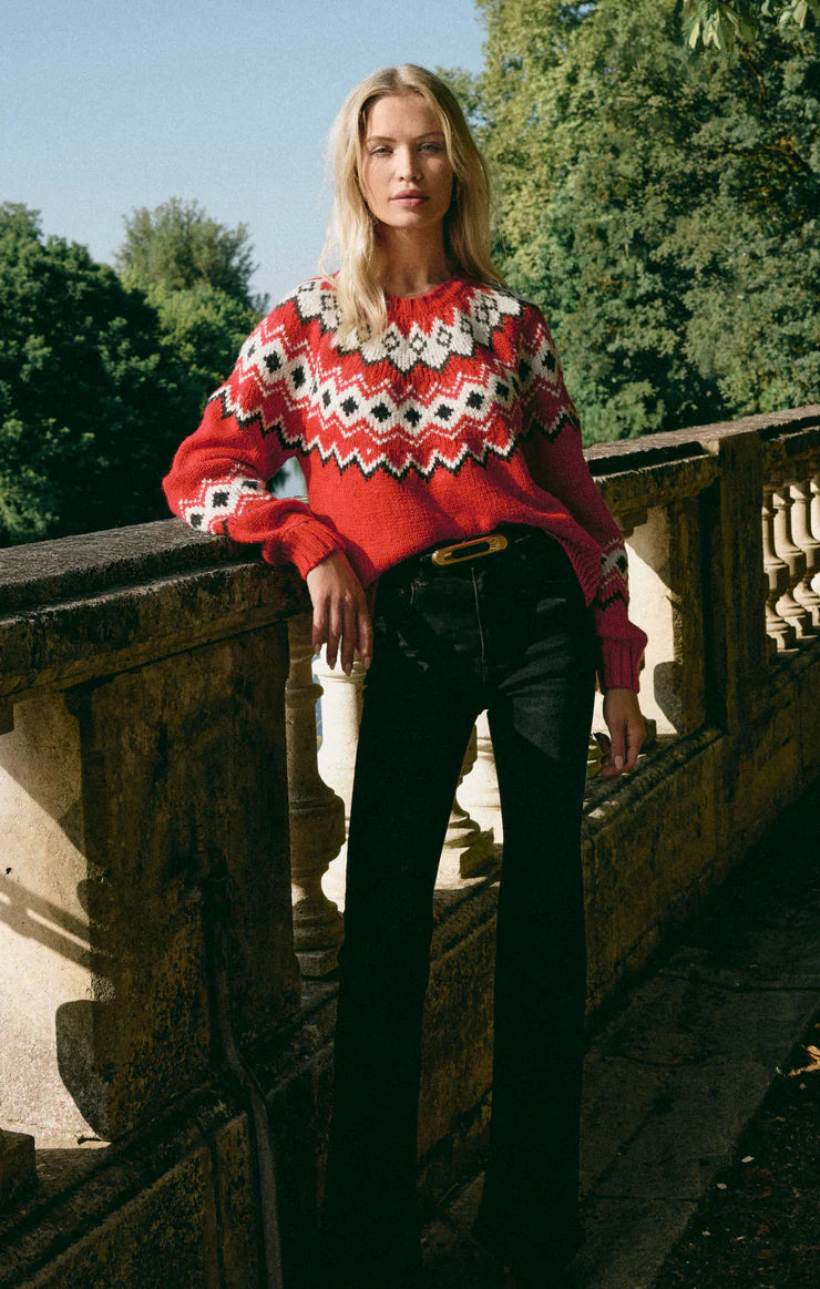Adornment Sweater-red