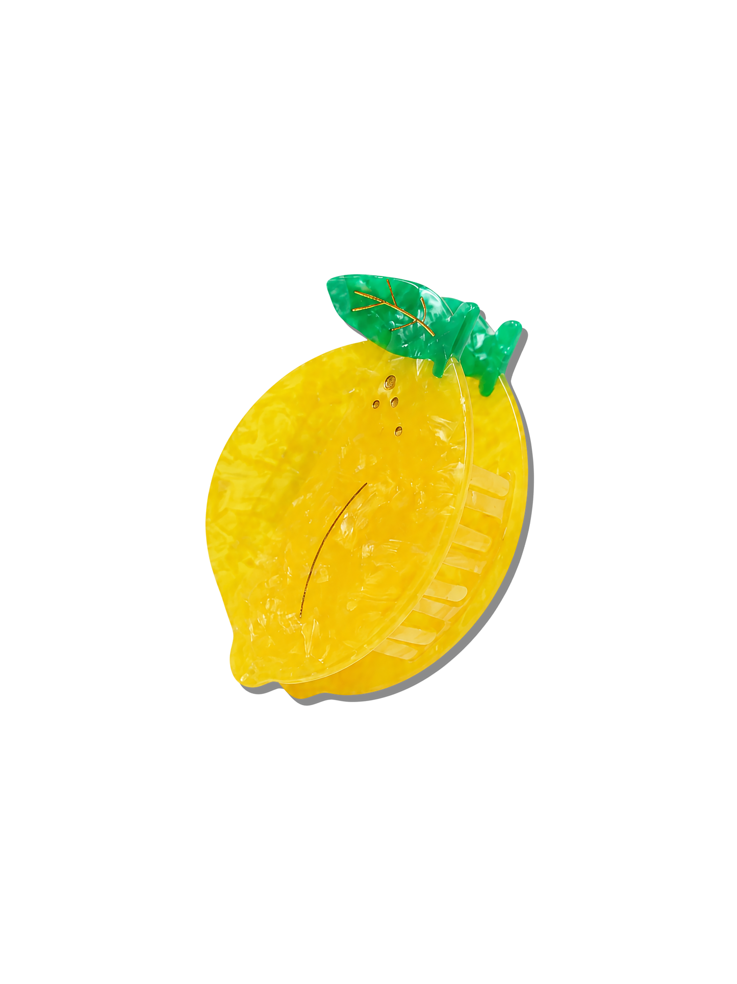Hand-painted Lemon Fruit Claw Hair Clip | Eco-Friendly