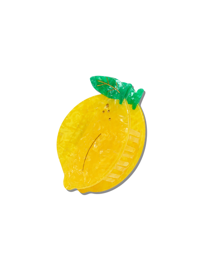 Hand-painted Lemon Fruit Claw Hair Clip | Eco-Friendly