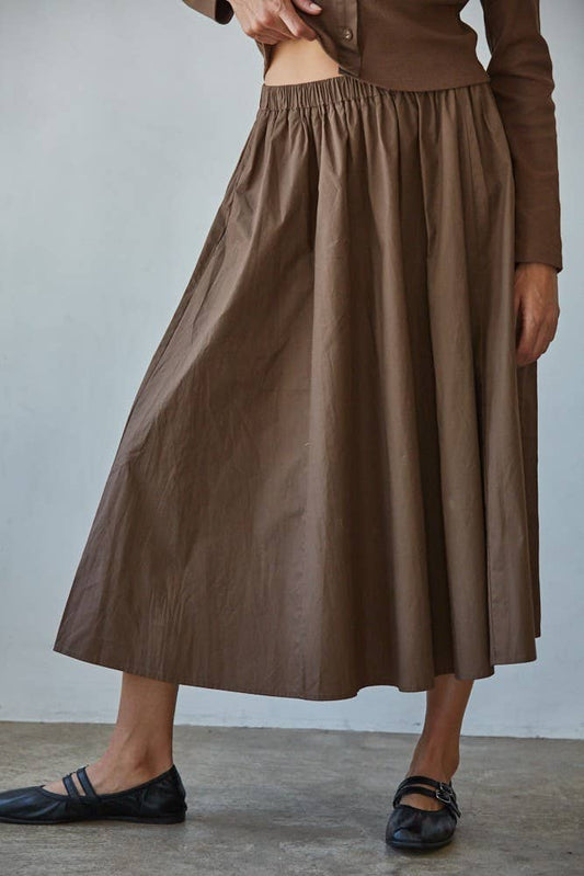 Flare Midi Skirt