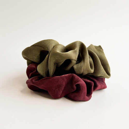 Christmas Satin Scrunchies (Set of 2)