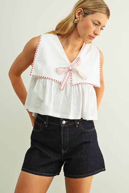 SAILOR COLLAR  TOP