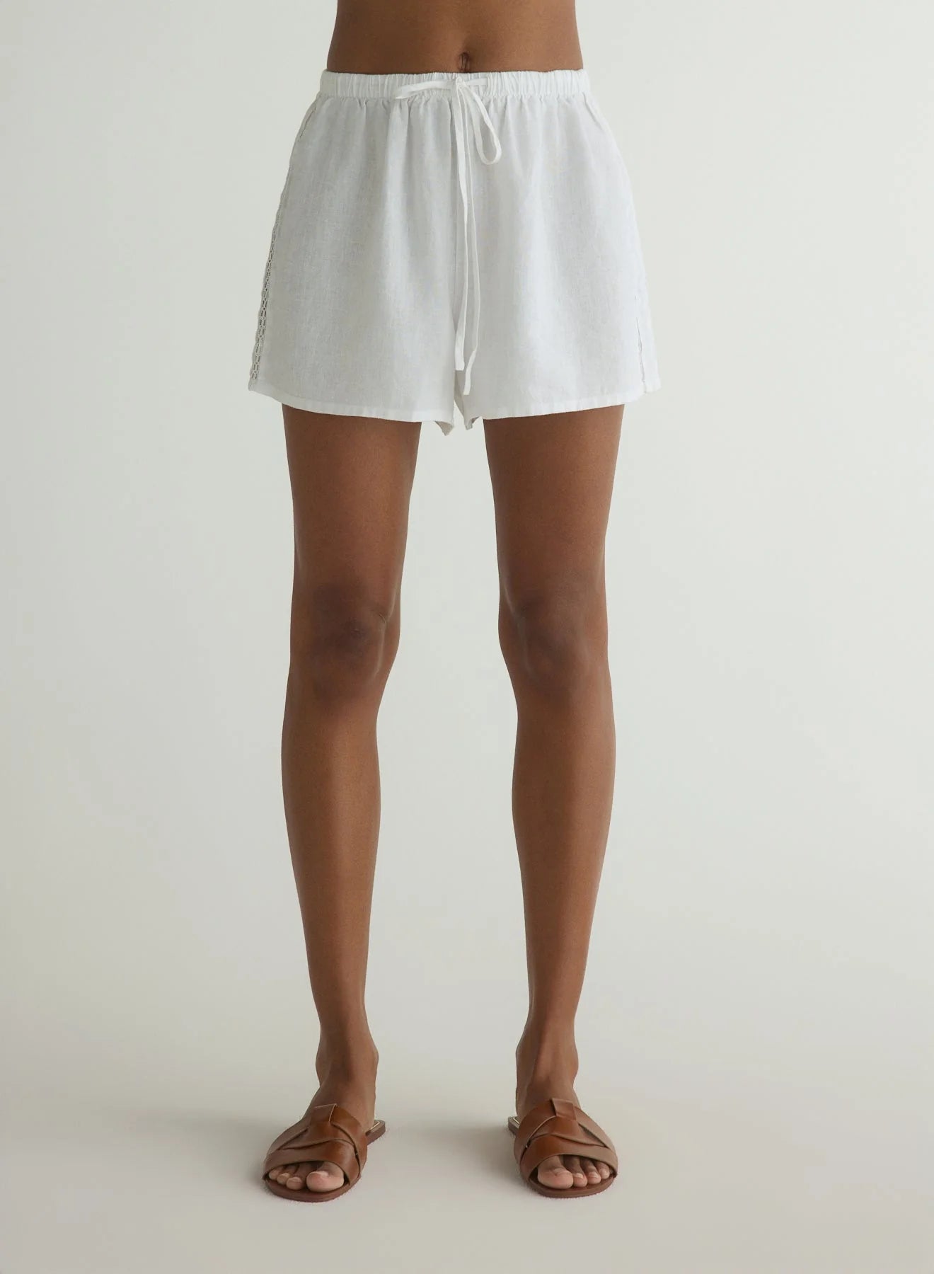 Beach Short with Lace Inset