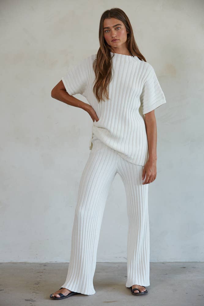 Cotton Ribbed Pants