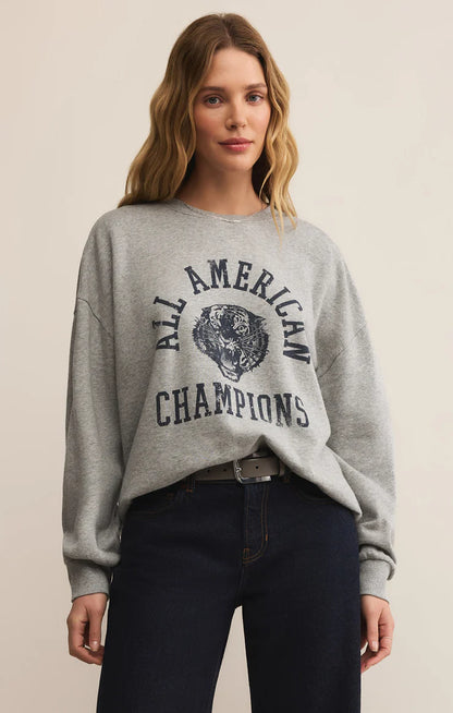 Champs Sunday Sweatshirt-Gray