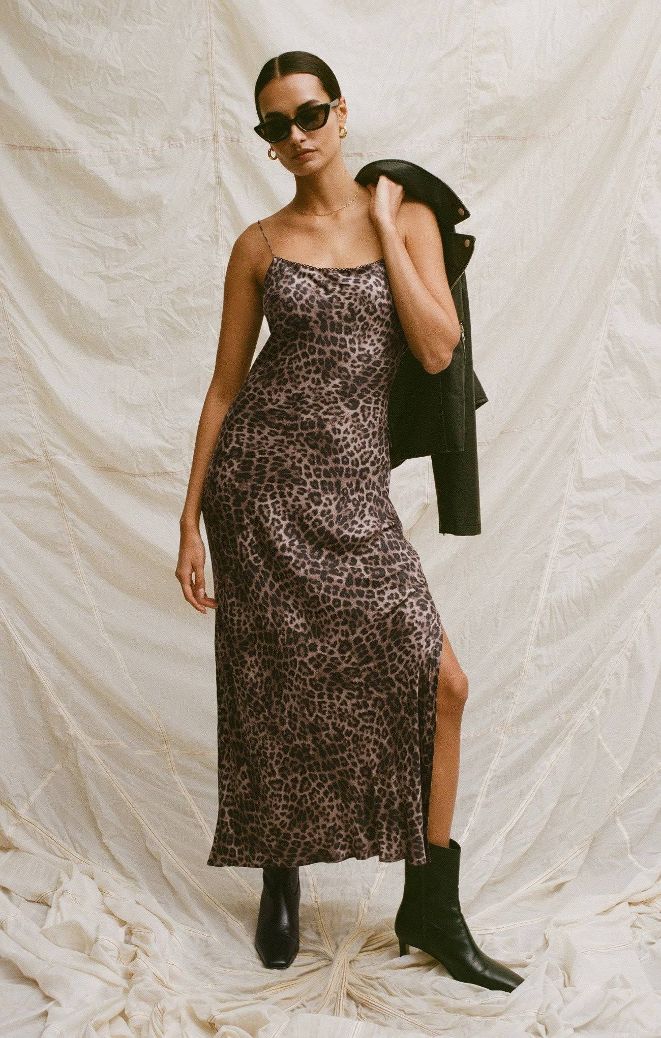 Cielo Leopard Midi Dress