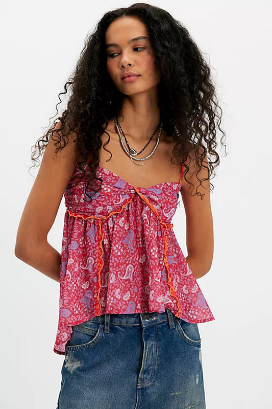 Malia Top-Raspberry