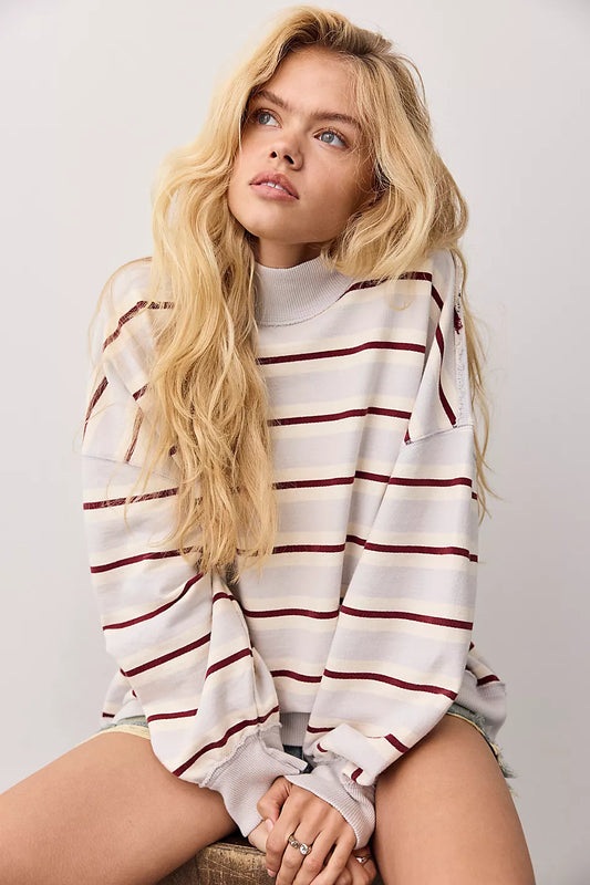 Palm Spring Stripe Pullover