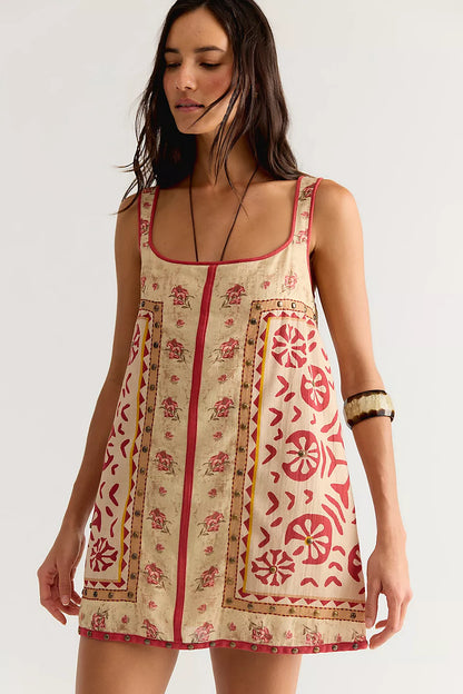 Fleur Mini Dress-Tea Combo