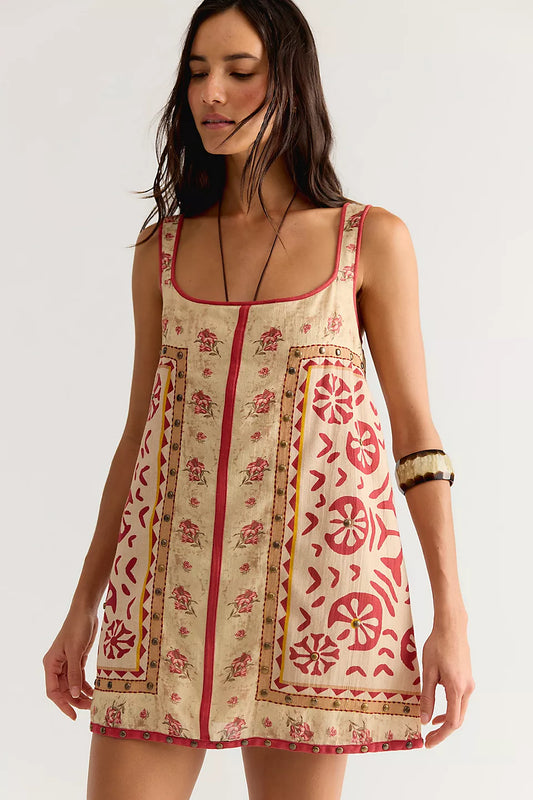 Fleur Mini Dress-Tea Combo