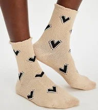 Cupids Bow Sock-Brown