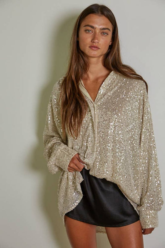 Sequin Tunic Shirt