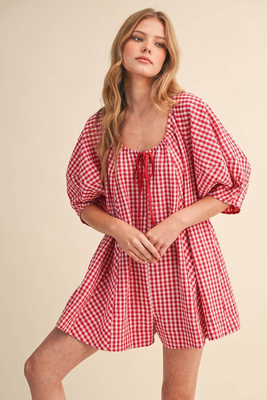 GINGHAM ROMPER