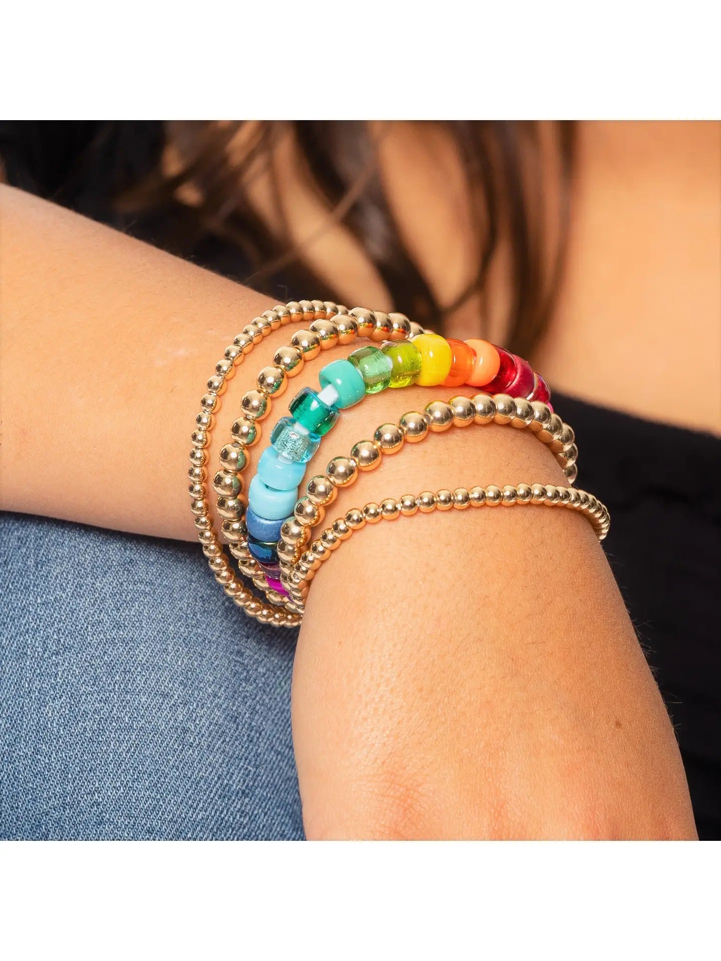 DIY Daily Candy Rainbow Beaded Bracelet Kit