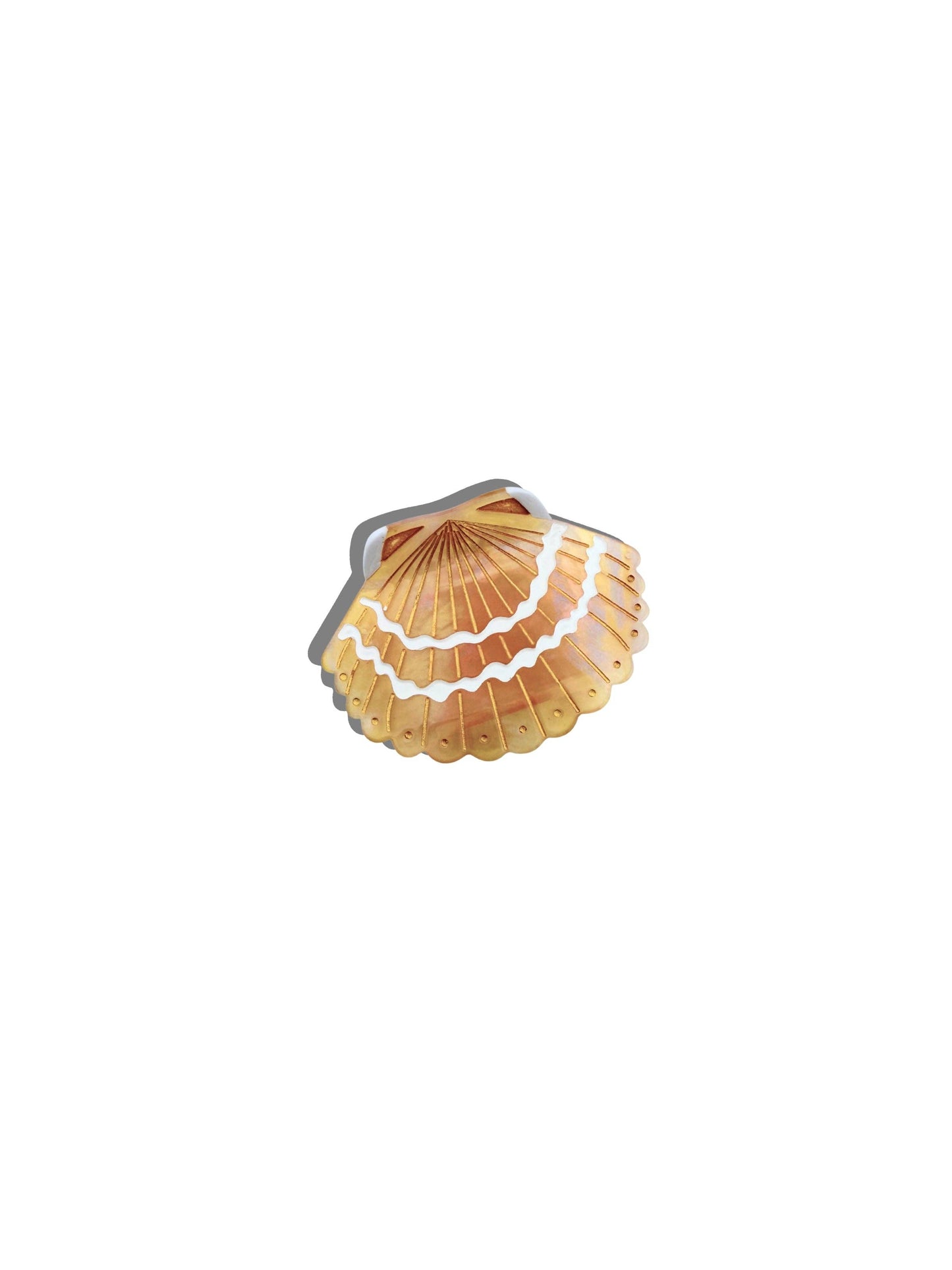 Hand-painted Seashell Claw Hair Clip | Eco-Friendly