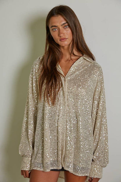 Sequin Tunic Shirt