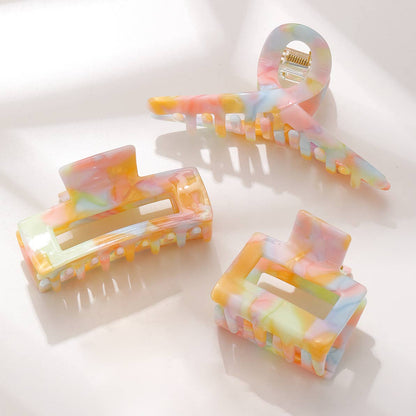 Pastel Watercolor Claw Clips