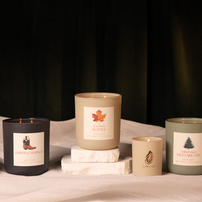 Christmas in <Your City> Custom Candle, Christmas Hearth