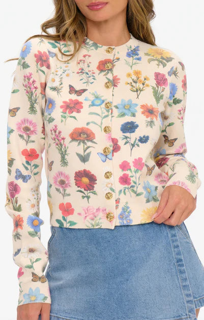 Cafe Cardigan-Floral
