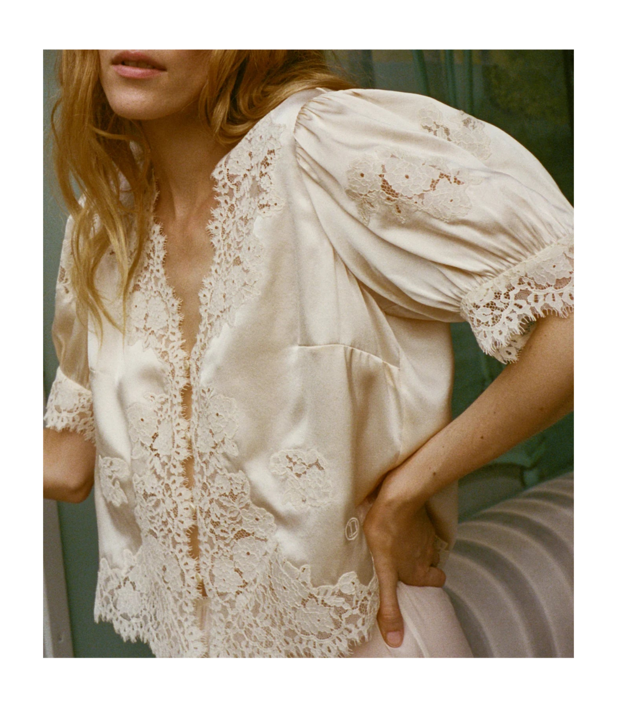 Idella Silk Top-Candlelight