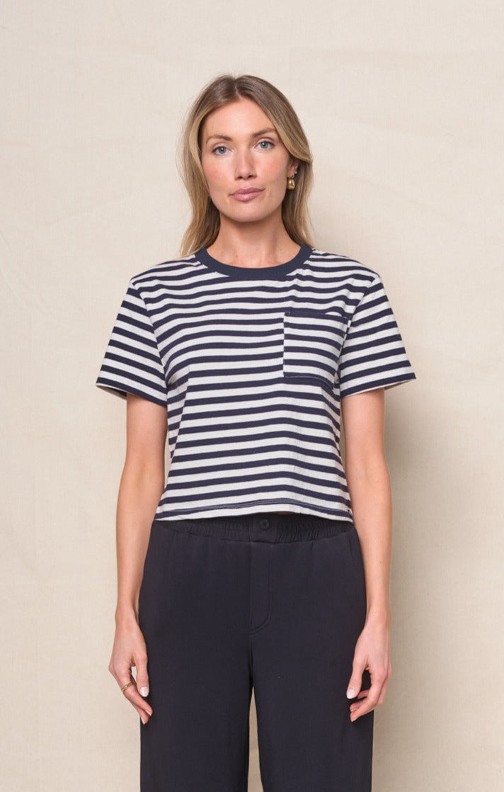Preppy Stripe Boxy Tee