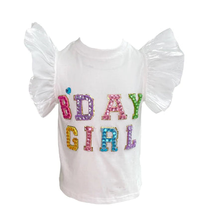 Birthday Girl Gem Ruffle Shirt
