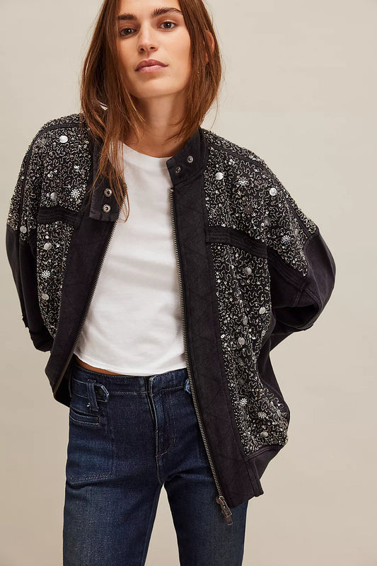 Sparkle Sweatshirt- Black Combo