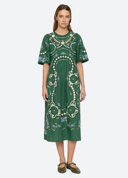 Vesna Embroidery Short Sleeve Dress