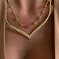 Bezel Stone Stud Necklace
