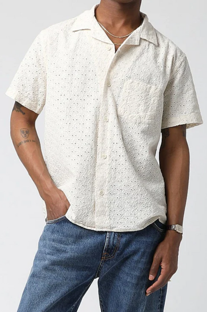 Floral Eyelet Short Sleeve