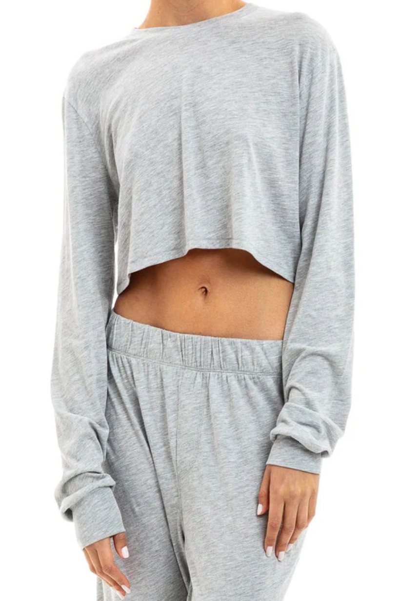 Long Sleeve Cropped T-Shirt