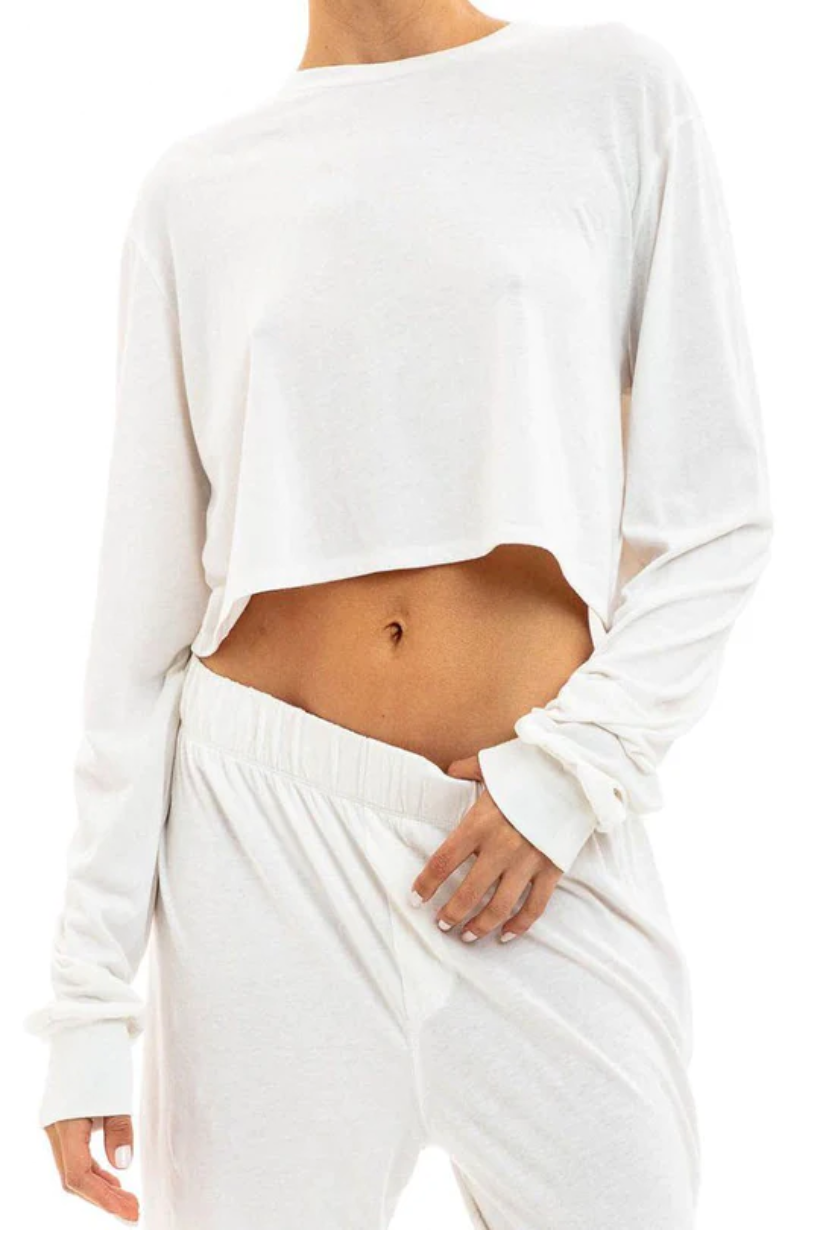 Long Sleeve Cropped T-Shirt